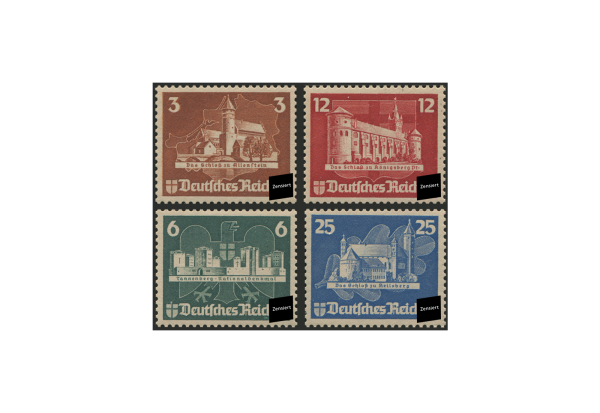Deutsches Reich Block 3 Einzelmarken 1935 Michel Nr. 576/9 gestempelt
