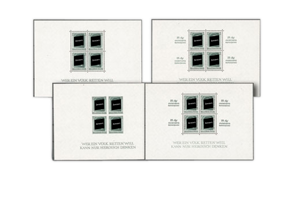 Briefmarken Deutsches Reich Hitler Block 7, 8, 9, 11 mit Falz