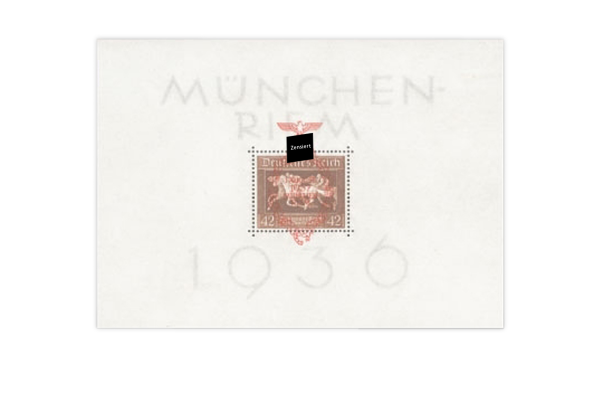 Briefmarken Deutsches Reich Braunes Band 1937 Block 10 postfrisch