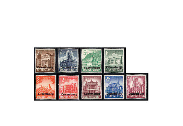 Briefmarken Deutsche Besetzung Luxemburg 1940 Michel-Nr. 33-41 postfrisch