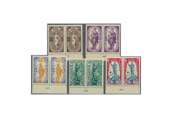 Briefmarken Danzig Winterhilfswerk 1937 Michel-Nr.276/80 HAN gestempelt