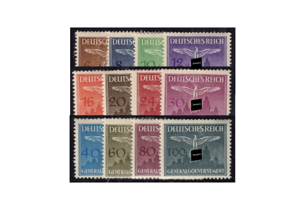 Briefmarken Generalgouvernement Dienstmarken 1943 Michel-Nr. D 25/36 postfrisch