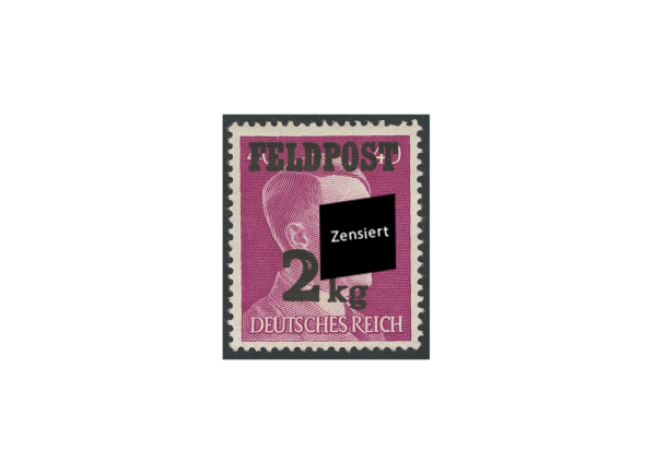 Briefmarke Deutsches Reich Feldpost Freimarke mit Aufdruck 1944 Michel-Nr. 3 gestempelt