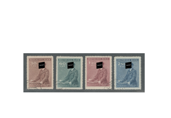 Briefmarken Böhmen und Mähren Geburtstag A. Hitler Michel-Nr. 85 bis 88 postfrisch