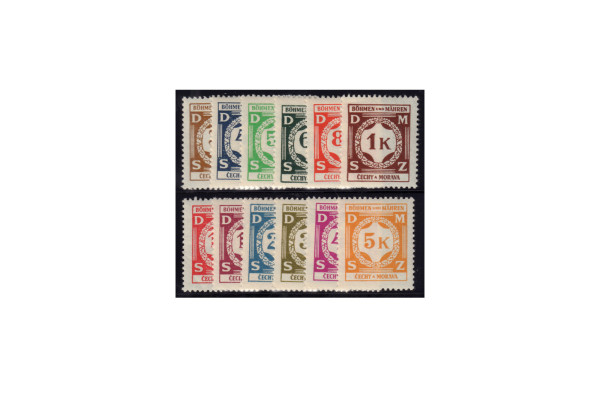 Briefmarken Böhmen und Mähren Dienstmarken Ziffern Michel-Nr. D 1 - D 12 postfrisch