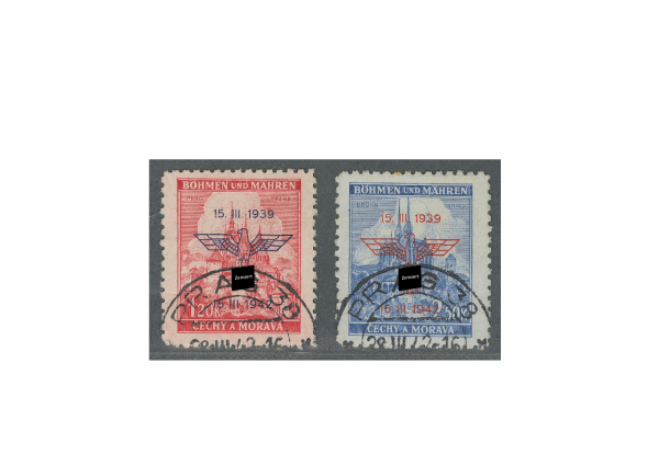 Briefmarken Böhmen und Mähren Errichtung Protektorates Michel-Nr. 83/84 gestempelt