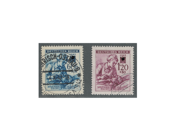 Briefmarken Böhmen und Mähren Rotes Kreuz Michel-Nr. 111 b/112 gestempelt