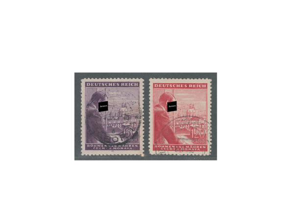 Briefmarken Böhmen und Mähren Geburtstag Adolf Hitler Michel-Nr. 126 bis 127 gestempelt
