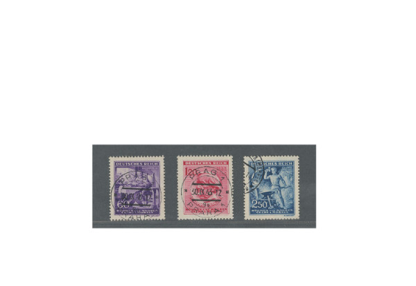Briefmarken Böhmen und Mähren Geburtstag R. Wagner Michel-Nr. 128-130 gestempelt