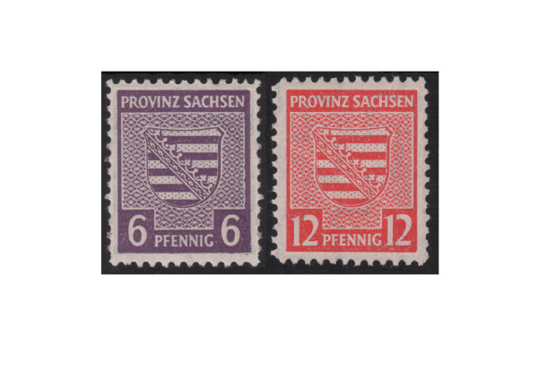 Briefmarken SBZ Naumburg 1945 Postmeistertrennung Michel-Nr. 69, 71 XB postfrisch und geprüft