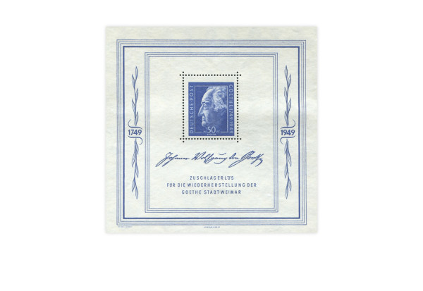 Briefmarke SBZ Block 6 postfrisch Goethe-Block 1949