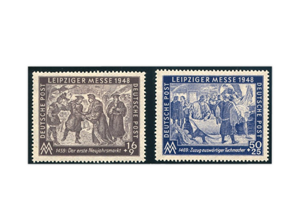 Briefmarken SBZ Leipziger Herbstmesse 1948 Michel-Nr. 198/199 gestempelt