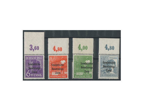 Briefmarken SBZ Freimarken 1948 Michel-Nr. 183-186 postfrisch OR