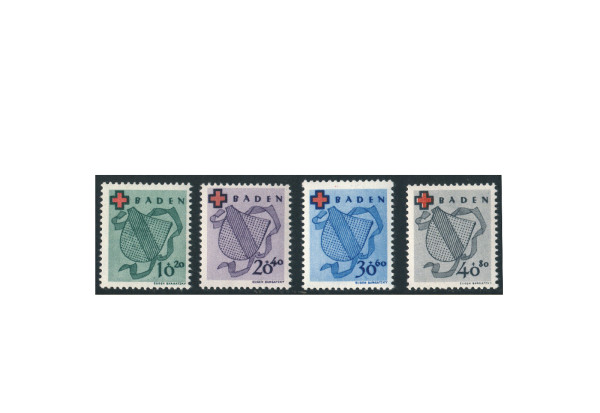 Briefmarken Französische Zone Baden Michel-Nr. 42/45 A postfrisch