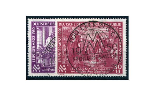 Briefmarken DDR Leipziger Frühjahrsmesse 1950 Michel-Nr. 248-249 gestempelt