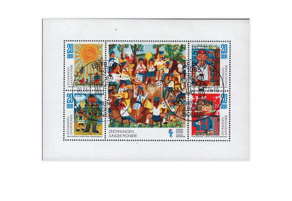 Briefmarken DDR Zeichnungen Junger Pioniere 1974 Michel-Nr. 1991-1994 postfrisch