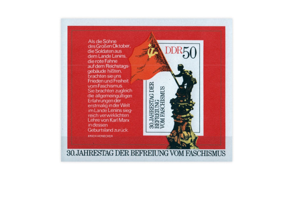 DDR Block 42 30. Jahrestag der Befreiung vom Faschismus 1975 postfrisch