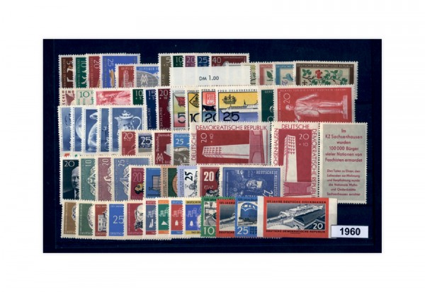 Briefmarken DDR Jahrgang 1960 Michel-Nr. 746-806 gestempelt