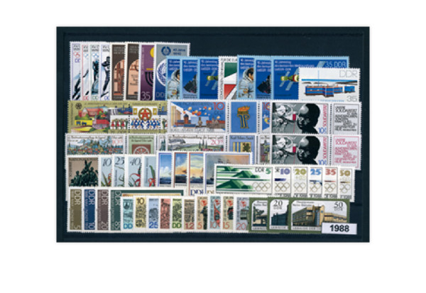 Briefmarken DDR Jahrgang 1988 Michel-Nr. 3140-3220 gestempelt