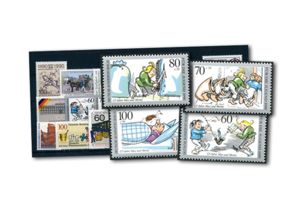 Briefmarken Berlin Max und Moritz-Jubiläum Jahrgang 1990 (inkl. Wilhelm Busch-Satz) postfrisch