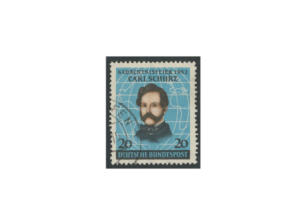 Briefmarke BRD Carl Schurz 1952 Michel-Nr. 155 gestempelt
