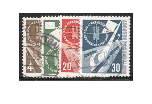 Briefmarken BRD Verkehrsausstellung 1953 Michel-Nr. 167-170 gestempelt