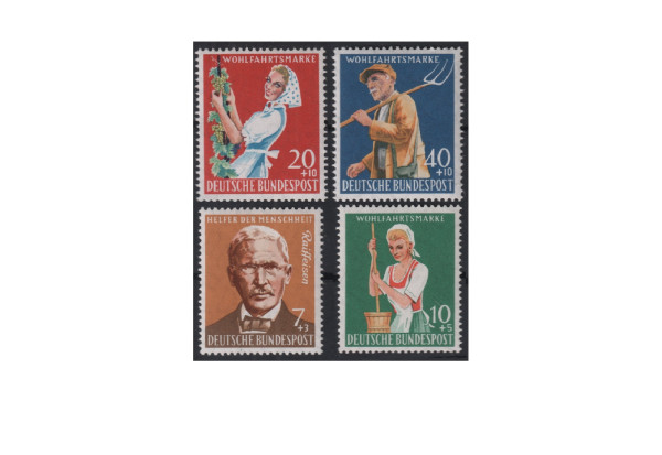 Briefmarken BRD Wohlfahrt Landwirtschaft 1958 Michel-Nr. 297-300 postfrisch