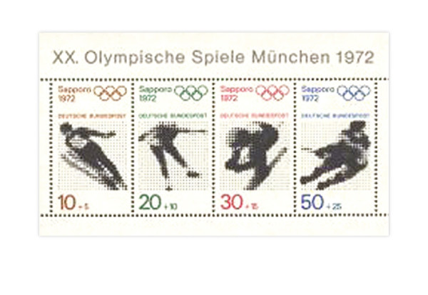 Briefmarken BRD Olympische Spiele München 1972 Block 6 postfrisch