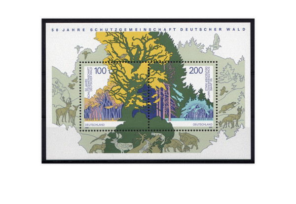 Briefmarken BRD Schutzgemeinschaft Deutscher Wald 1997 Block 38 postfrisch