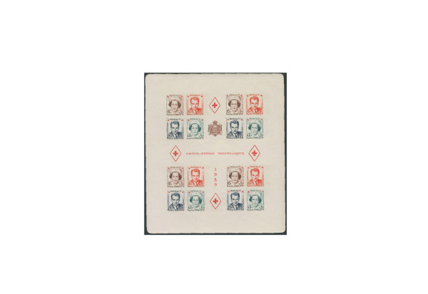 Briefmarken Monaco Rotes Kreuz 1949 Block 3 B postfrisch