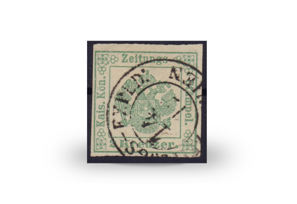 Briefmarke Österreich Zeitungsstempelmarke 1853 Michel-Nr. 1 gestempelt
