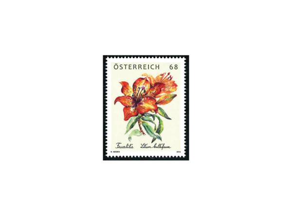 Briefmarke Österreich 2016 Treuemarke Feuerlilie postfrisch