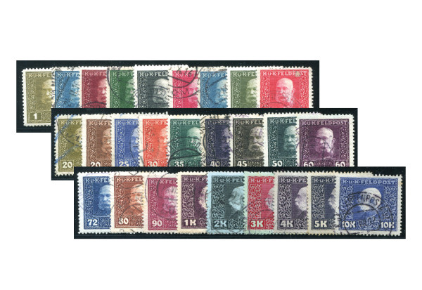 Österreich Feldpost 1915/17 Mi.Nr. 22-48 Falz