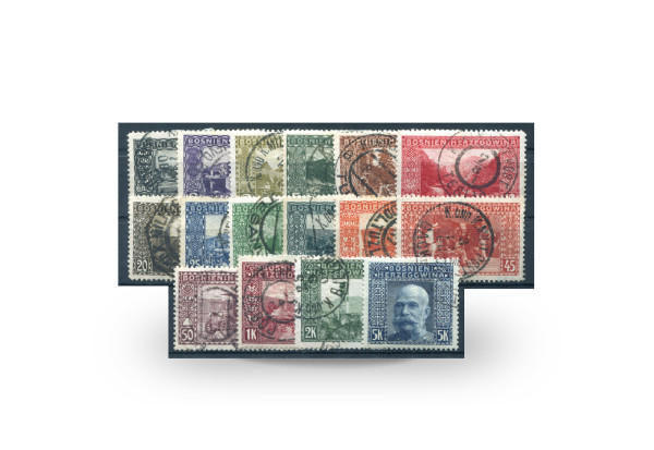 Briefmarke Österreich/Bosnien Herzegowina 1906 Michel-Nr. 29/44 postfrisch