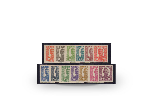 Briefmarken Kaiser Karl I. Österreich Bosnien Herzegowina 1918 Michel-Nr. I-XIII postfrisch