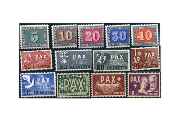 Schweiz Mi.Nr. 447/59 gestempelt Pax-Serie