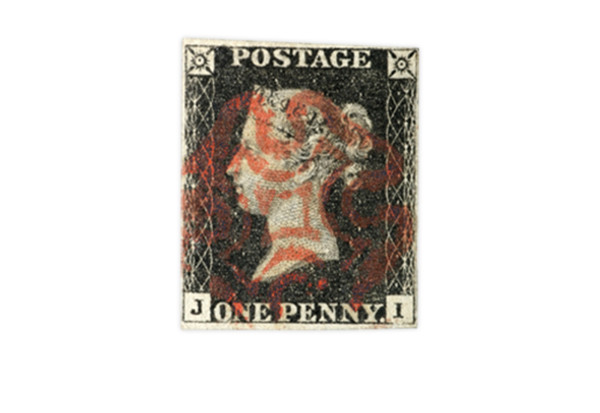 Briefmarke Großbritannien One Penny Black 1840 Michel-Nr. 1 b gestempelt