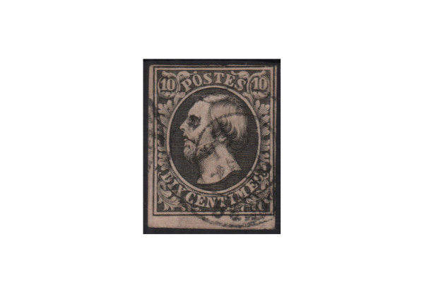 Briefmarke Luxemburg Wilhelm III. 1852 Mi. Nr. 1 gestempelt