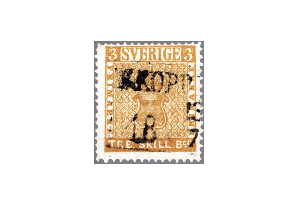 Briefmarken Faksimile Schweden Tre-Skilling-Fehldruck 1855 Michel-Nr. 1 F